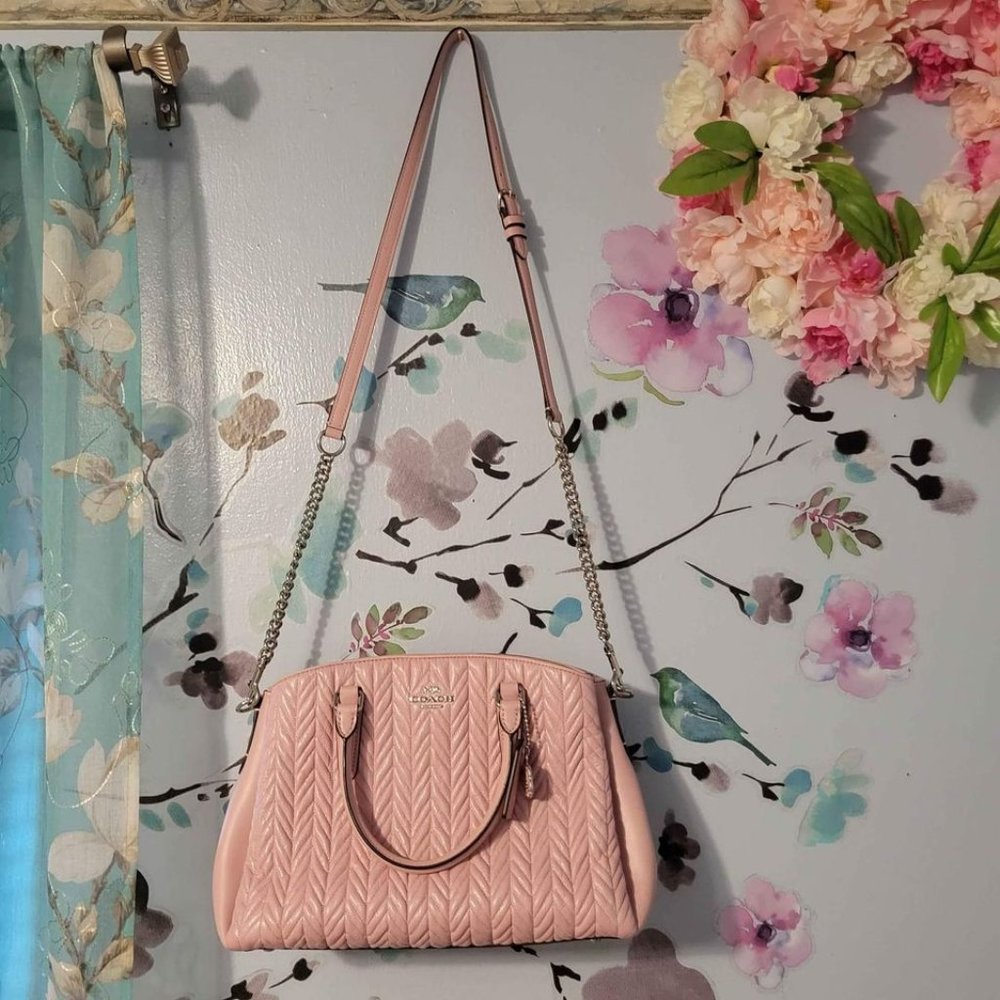 Coach Mini Sage Quilted Leather Crossbody Bag